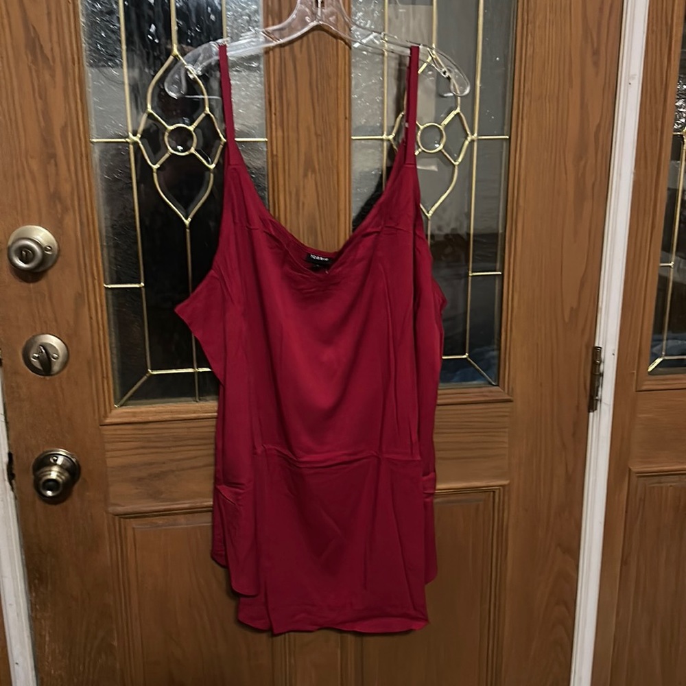 TORRID PLUS SIZE AVA CHALLIS CAMI: JESTER RED: NWT: SZ 5